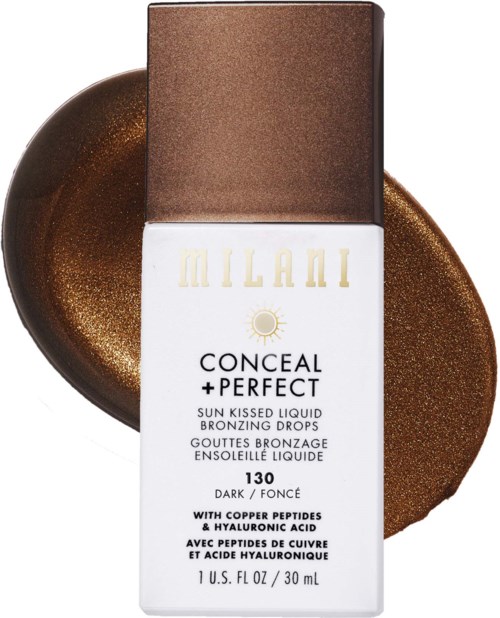 Milani Conceal + Perfect Sun Kissed Liquid Bronzing Drops Dark 130