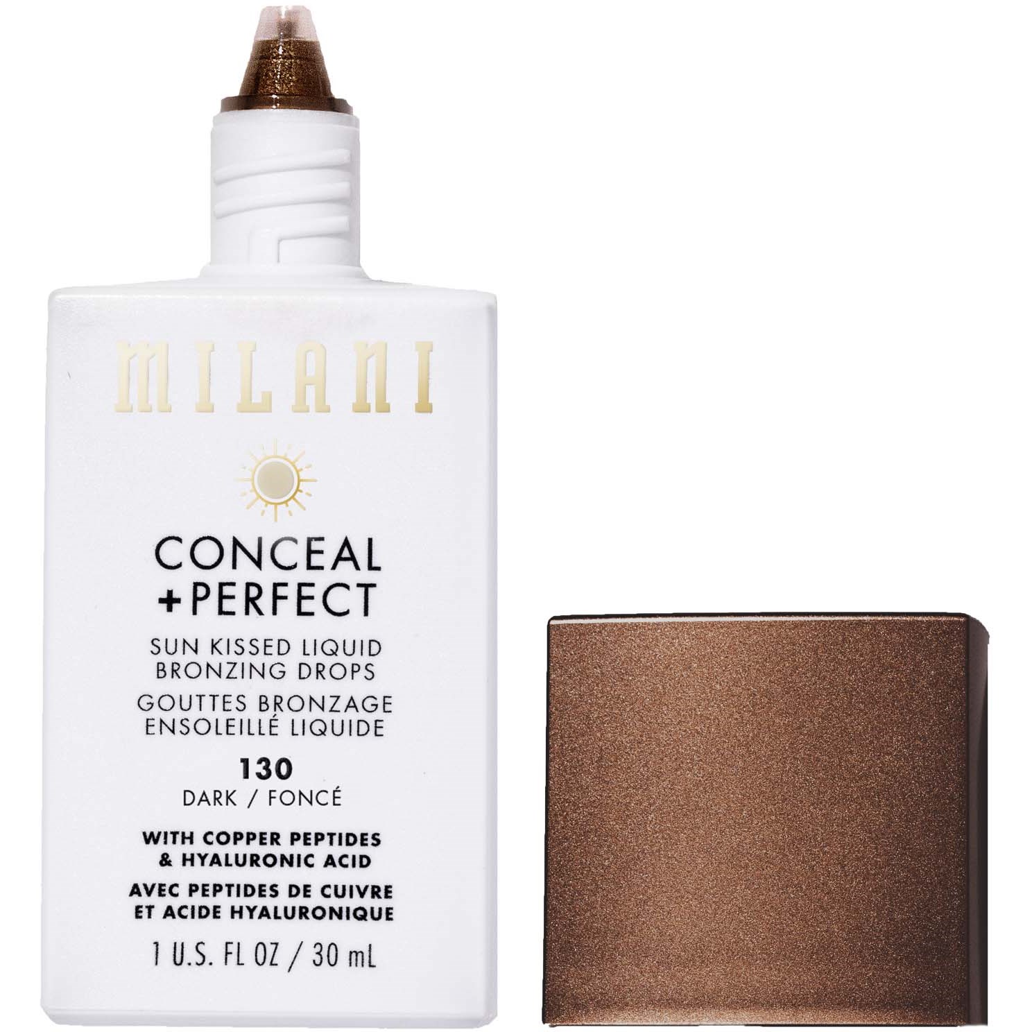 Milani Conceal + Perfect Sun Kissed Liquid Bronzing Drops Dark 130 (obrázok 3)