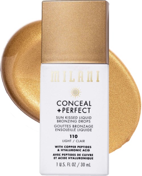 Milani Conceal + Perfect Sun Kissed Liquid Bronzing Drops Light 110