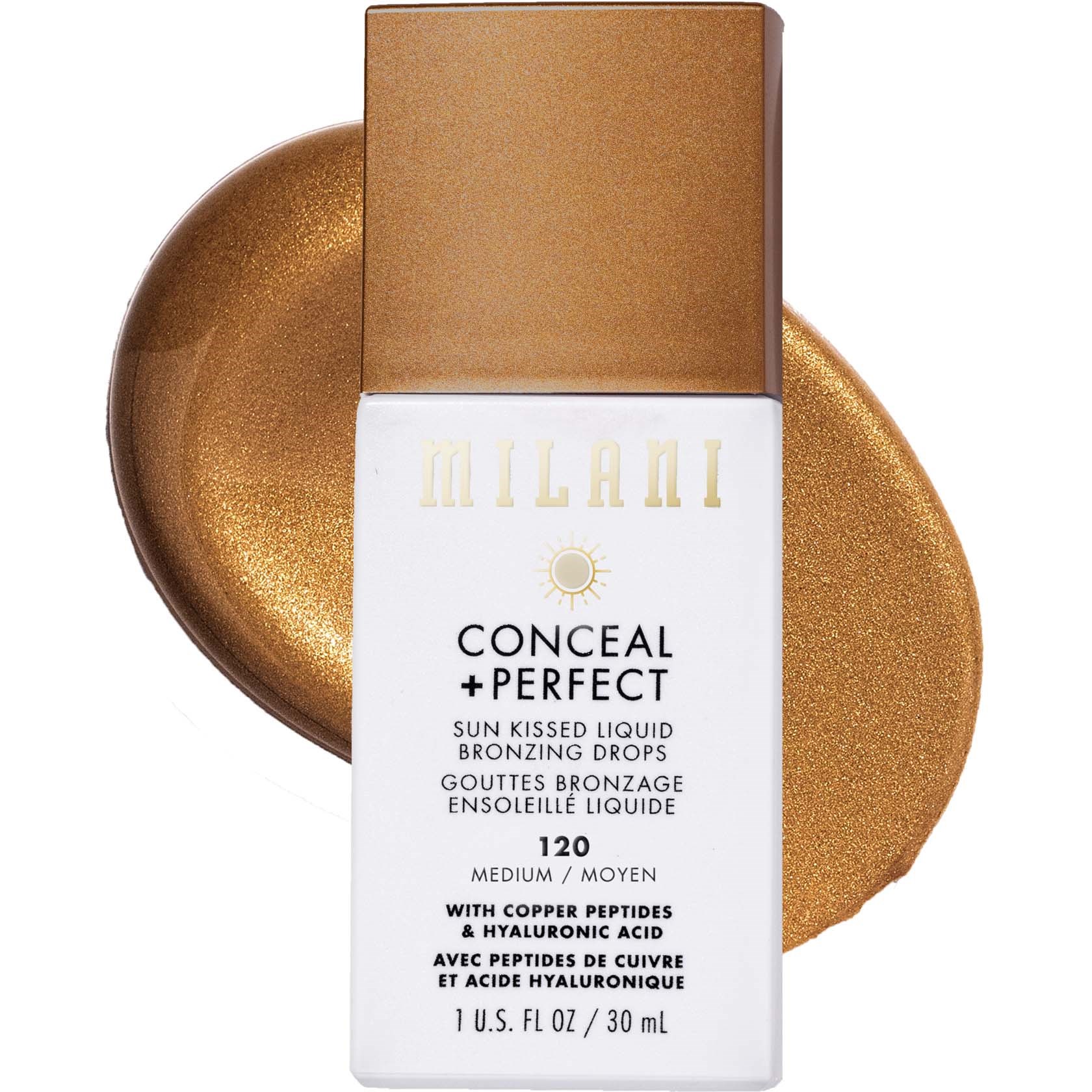 Milani Conceal + Perfect Sun Kissed Liquid Bronzing Drops Medium billede