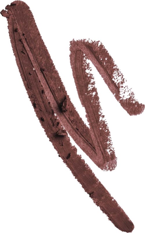 Ett tjockt, texturerat färgstänk av brun läppstift eller läppglans med en glänsande yta.