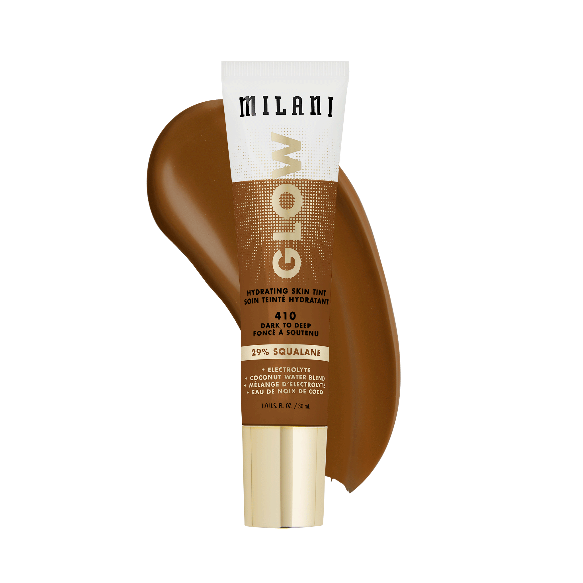 Läs mer om Milani Glow Hydrating Skin Tint 410 Dark to Deep