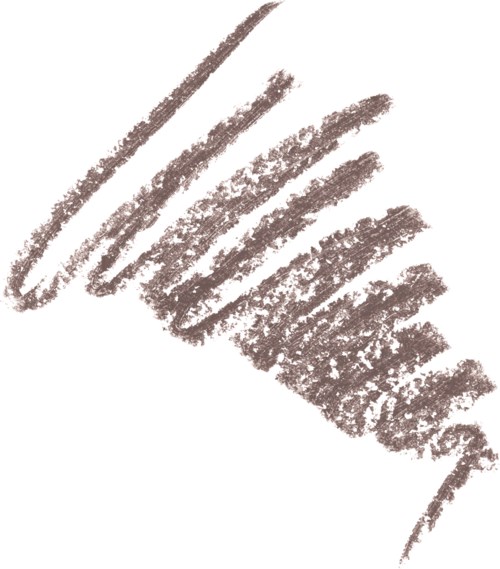 Brown crayon marks scribbled randomly on a white background.