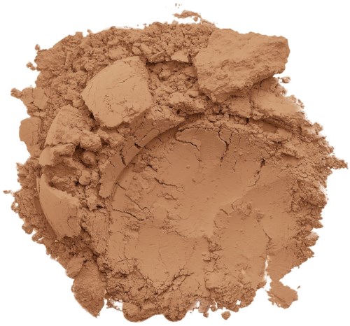  Lös brun pulver, sprucken och klumpig, möjligen makeup eller lera.
