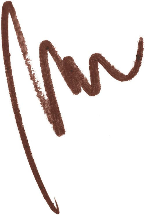 En brun slarvning som ser ut som en signatur på en vit bakgrund.