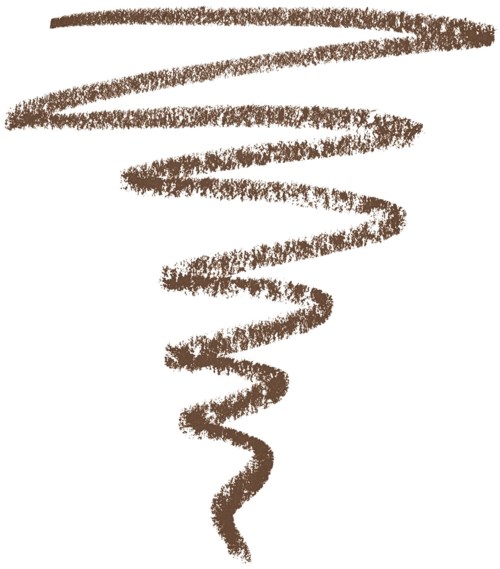 En brun spiralrad som smalnar när den går neråt, med raka linjer ovanför.