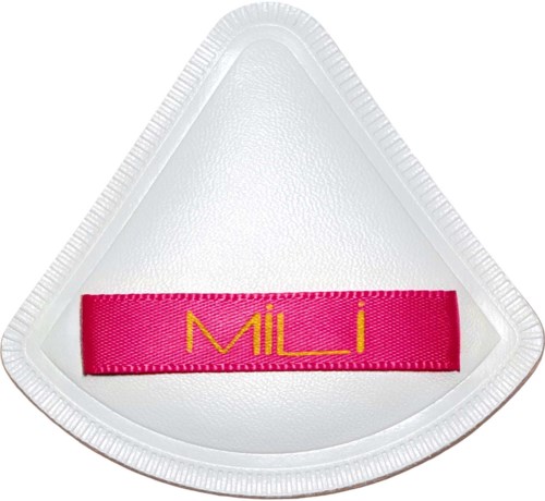 En hvit beholder med en rosa bånd merket "MİL".