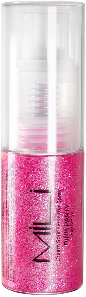 MILI Cosmetics Dream Sprinkle Glitter Spray Pink Party