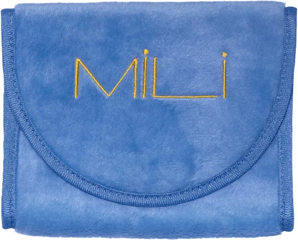 MILI Cosmetics Makeup Erase Towel Blue Sea Golden Logo