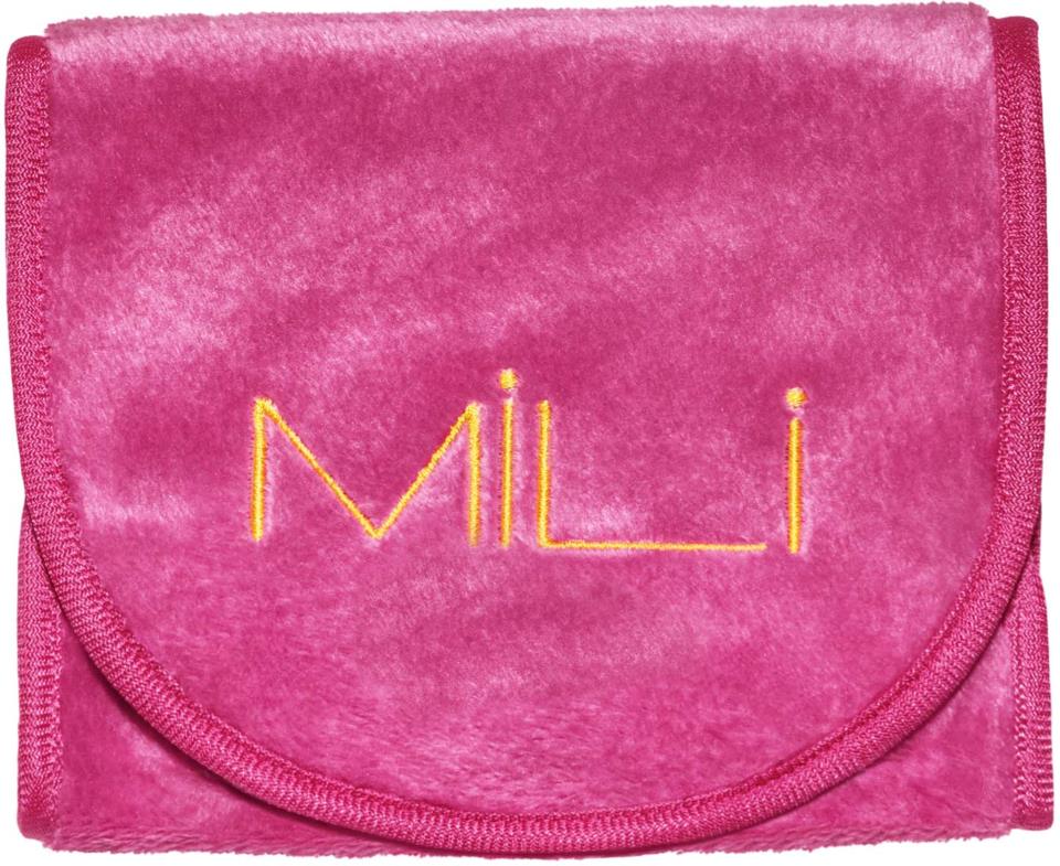 MILI Cosmetics Makeup Erase Towel Crispy Cerise Golden Logo