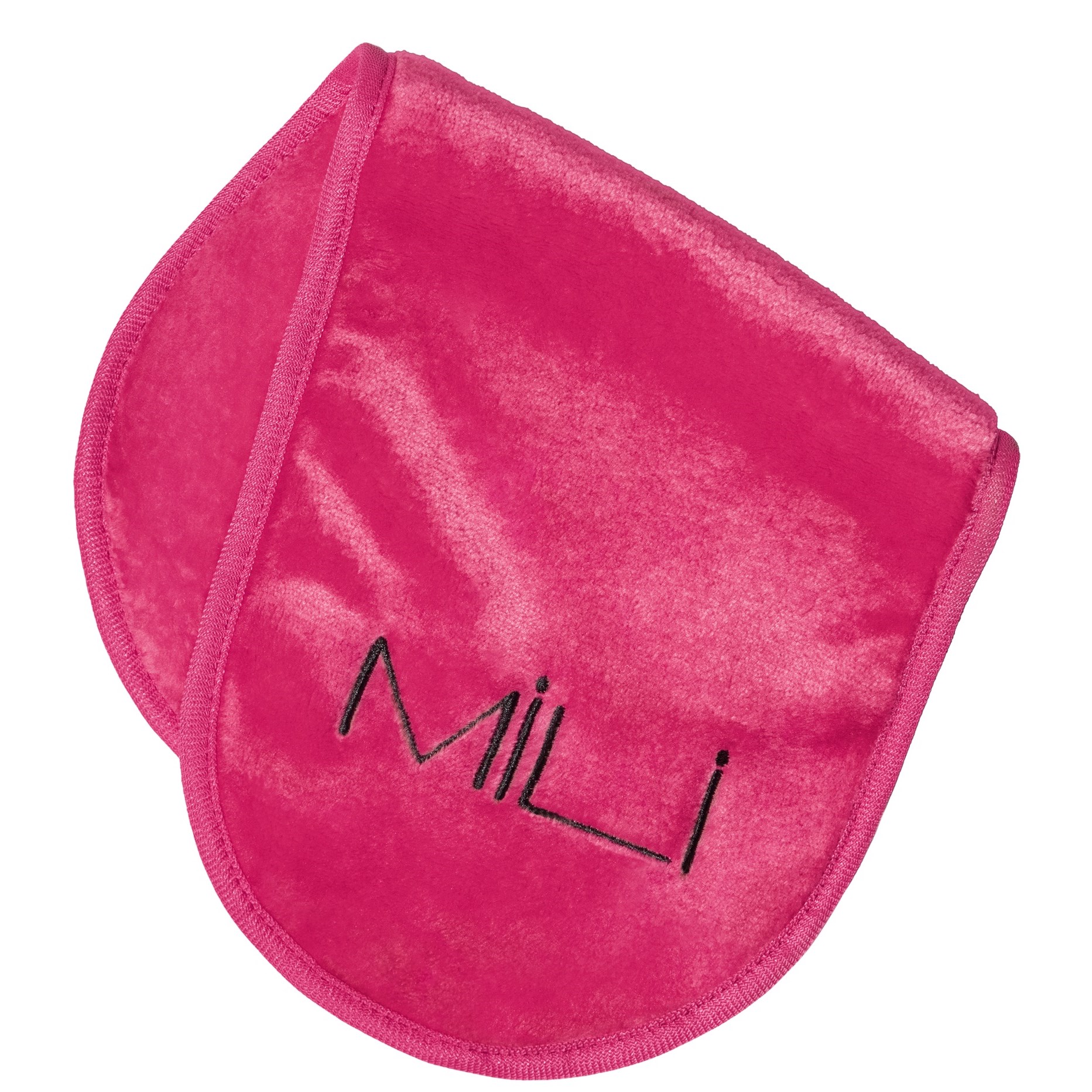 Läs mer om MILI Cosmetics Makeup Erase Towel Peachy Pink Black Logo
