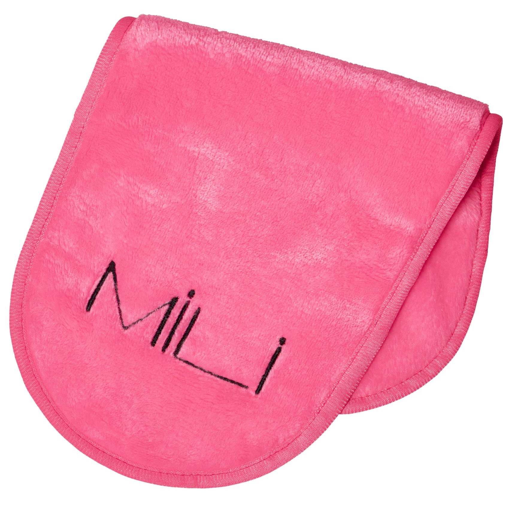 Läs mer om MILI Cosmetics Makeup Erase Towel Sweet Pink Black Logo