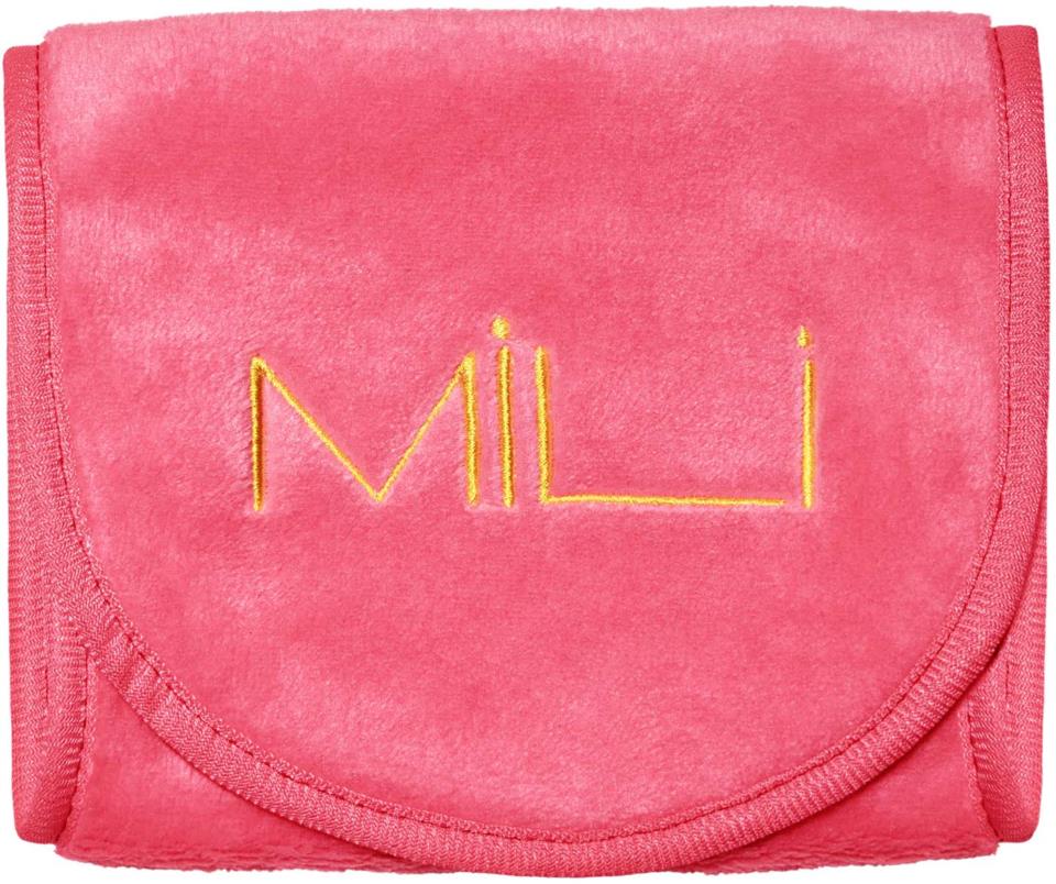 MILI Cosmetics Makeup Erase Towel Sweet Pink Golden Logo