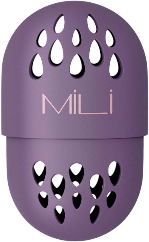 A purple insect-repellent device with holes, labeled 'MİLLİ' in pink, shaped like a capsule.