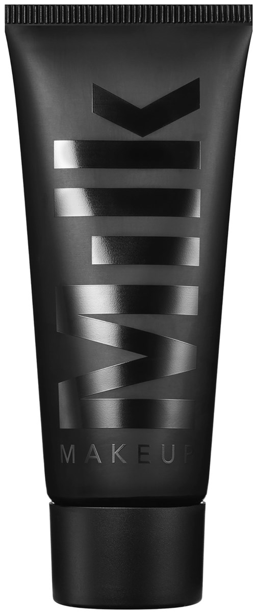 A black tube with large, shiny silver letters spelling 'WALK' and smaller text 'MAKEUP'.