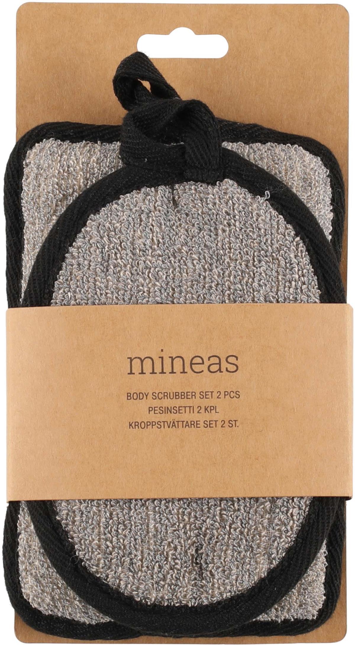 Mineas Body Scrubber Black 2 Pcs