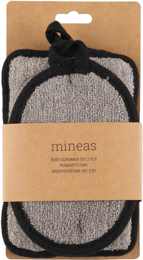 Mineas Body Scrubber Black 2 Pcs Black