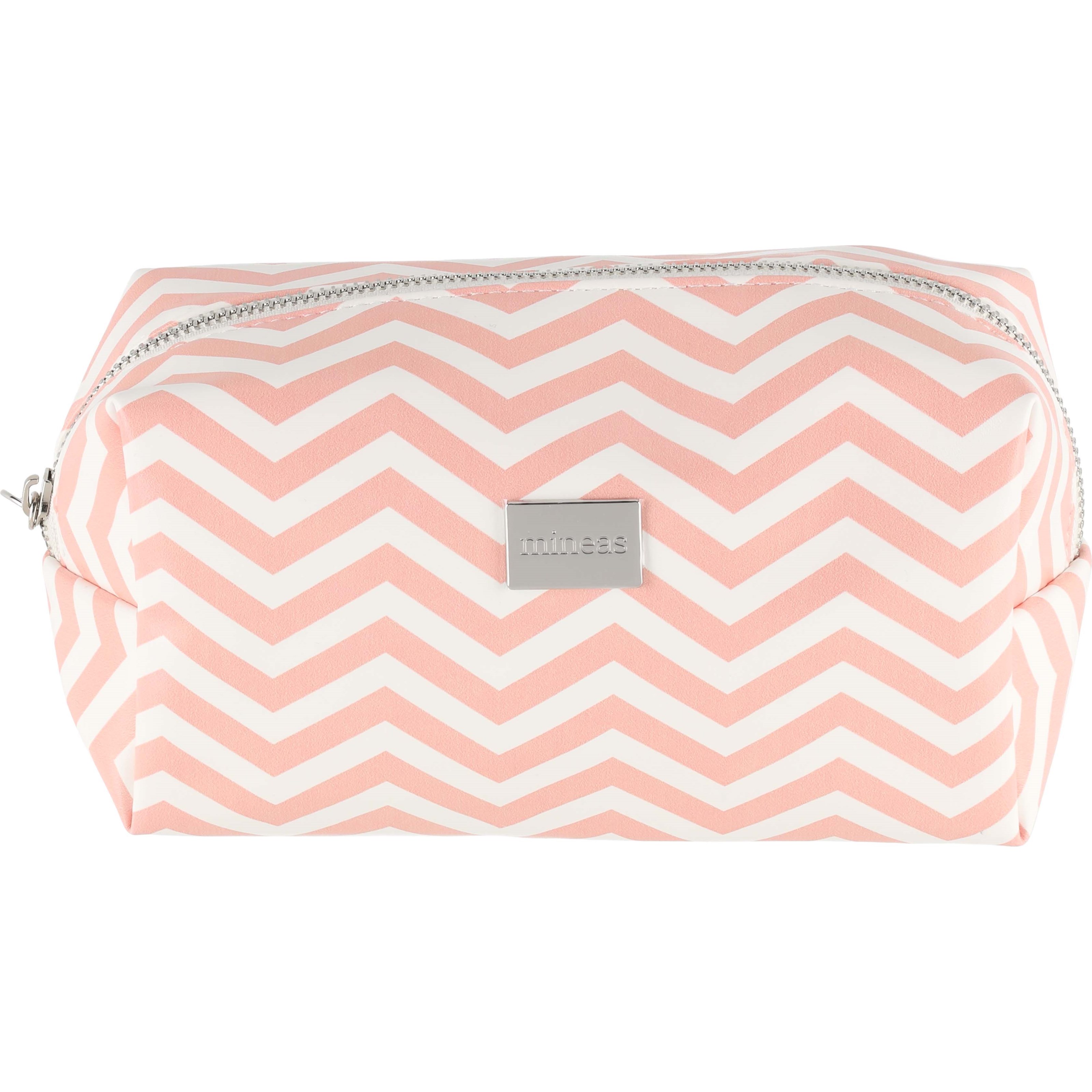 Läs mer om Mineas Cosmetic Bag Zigzag Pink/ White