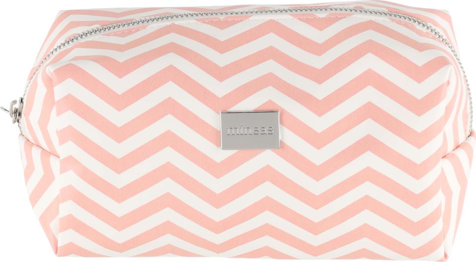 Mineas Cosmetic Bag Zigzag Pink/White