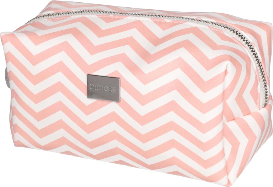 Mineas Cosmetic Bag Zigzag Pink/White