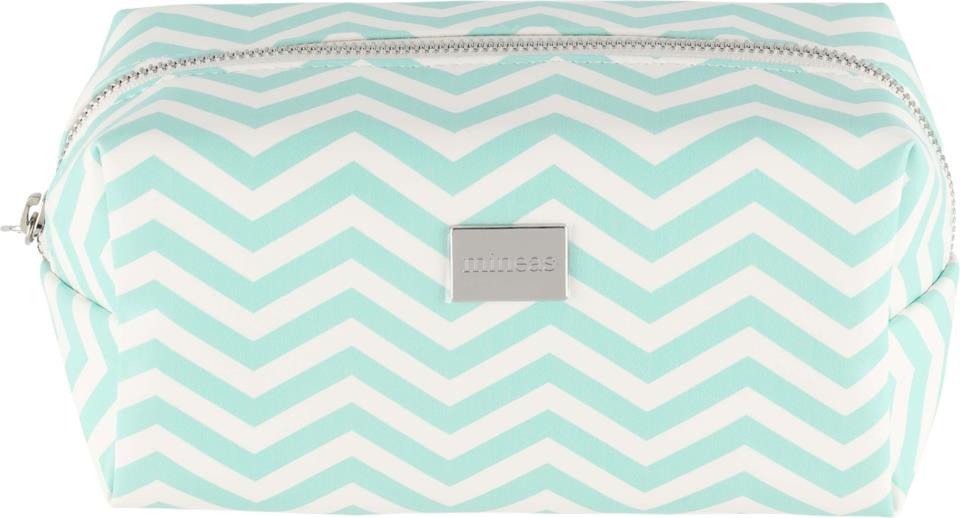 Mineas Cosmetic Bag Zigzag Turquoise/White
