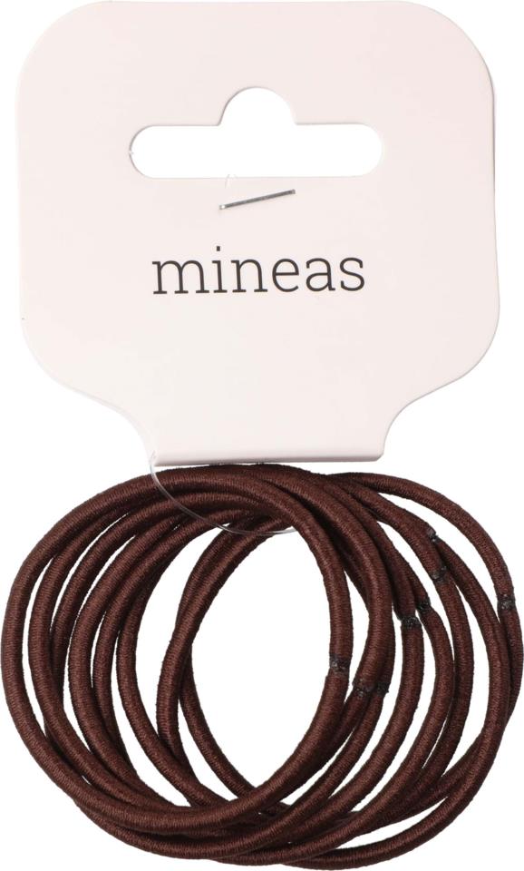 Mineas Hair Band Basic Thin 8 pcs Brown