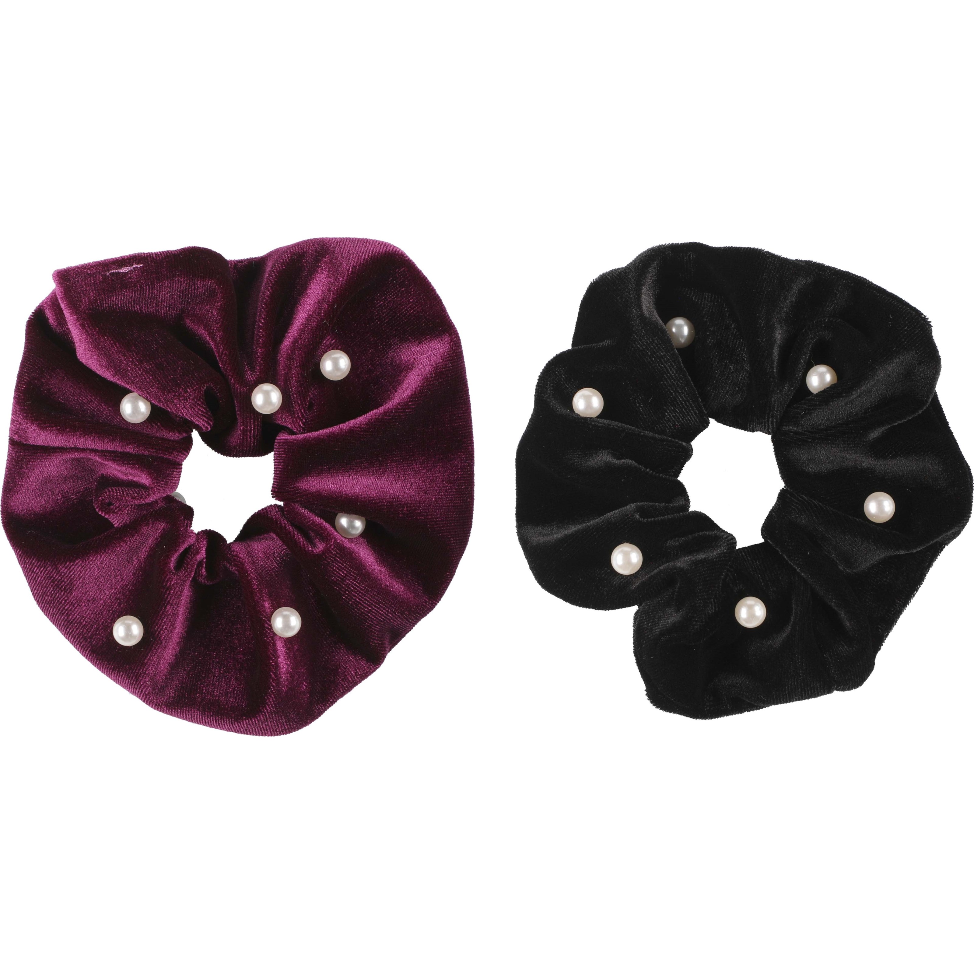 Läs mer om Mineas Scrunchies Velvet With Pearls 2 Colors pcs