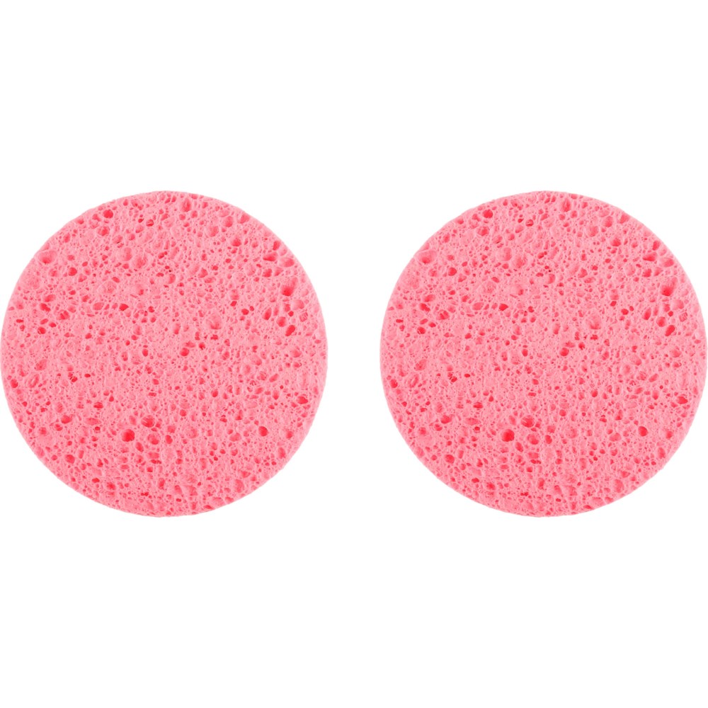 Mineas Mineas Washing Sponge For Face Hot Pink 2 pcs