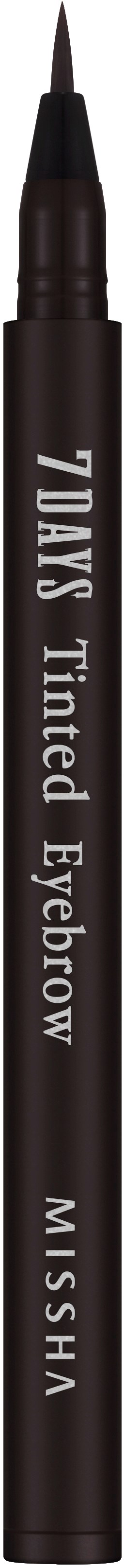 A black eyeliner pen labeled '70 AAYS Tinted Eyebrow' by MISH A.