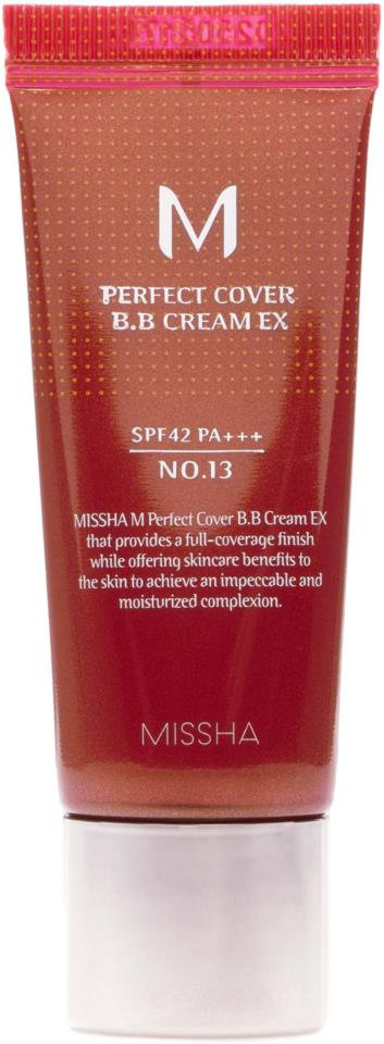 Missha M Perfect Cover B.B Cream Spf42 / Pa+++ No.13 Bright Beige 20 ml