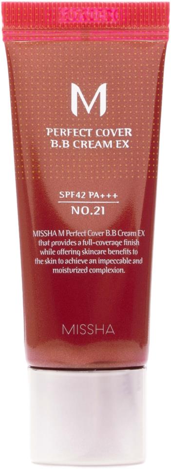 Missha M Perfect Cover B.B Cream Spf42 / Pa+++ No.21 Light Beige 20 ml