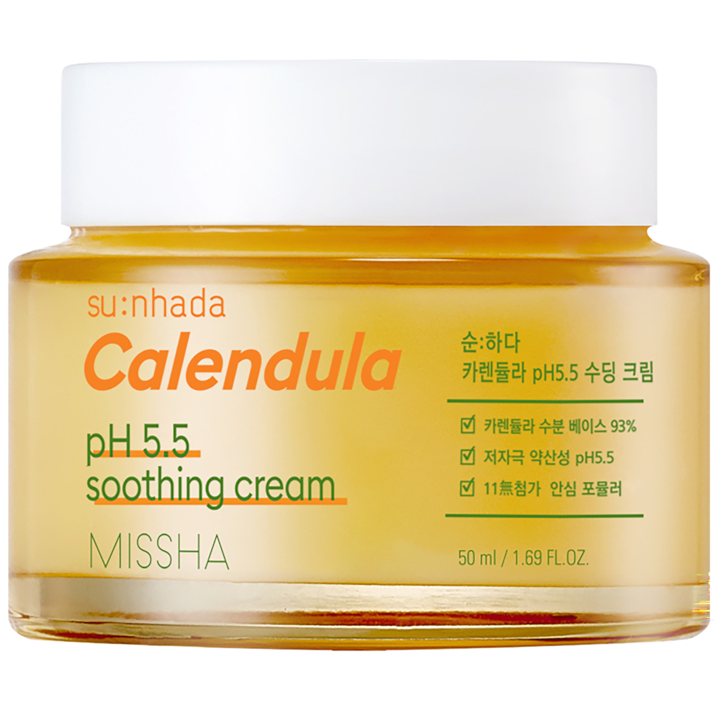 MISSHA Su:nhada Calendula pH 5.5 Soothing Cream 50 ml