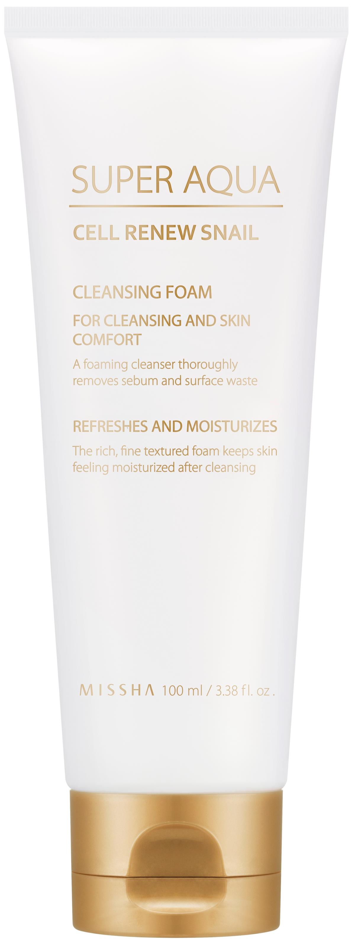MISSHA Super Aqua Cell Renew Snail Cleansing Foam 100 ml