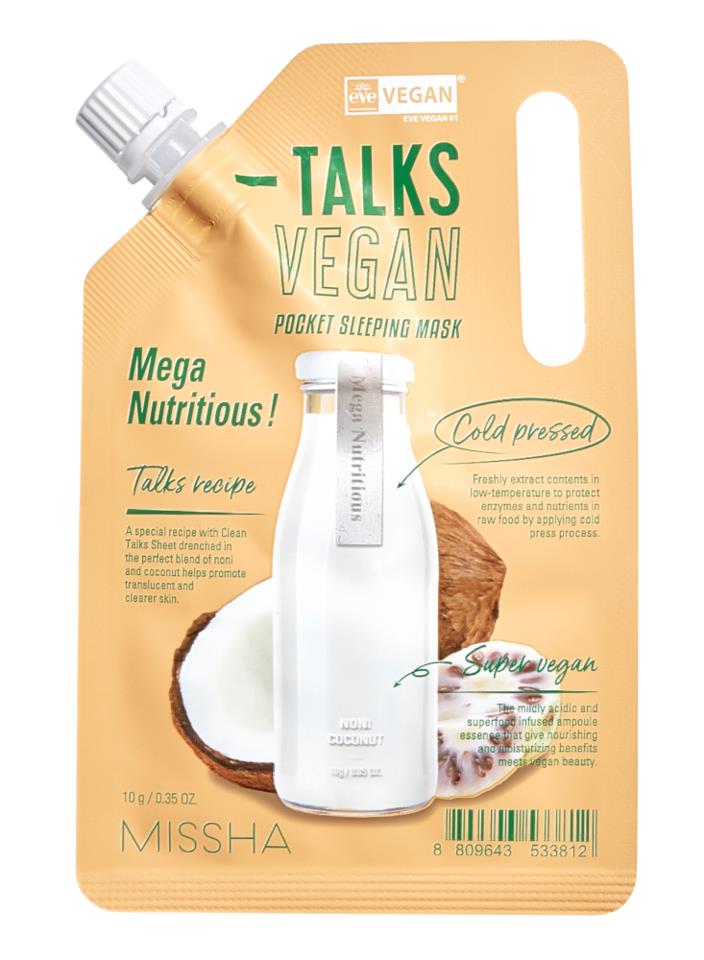 Missha Talks Vegan Squeeze Pocket Sleeping Mask Mega Nutritious 10 g