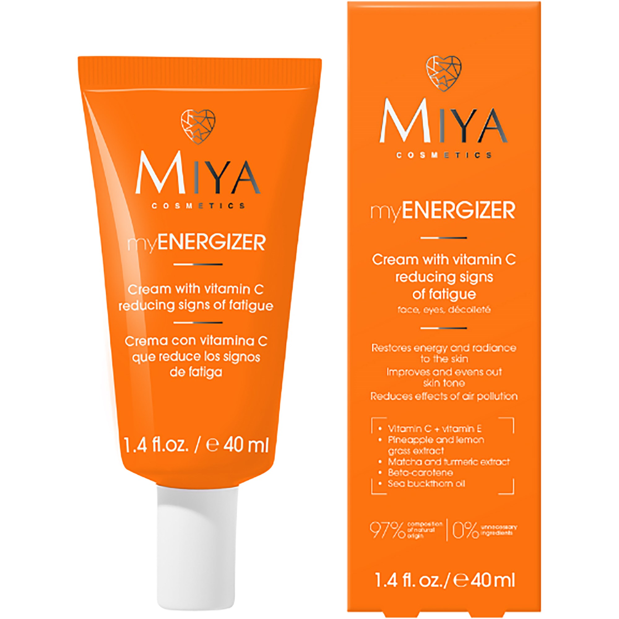Miya Myenergizer Cream Vitamin C Reducing Signs Of Fatigue 40 ml