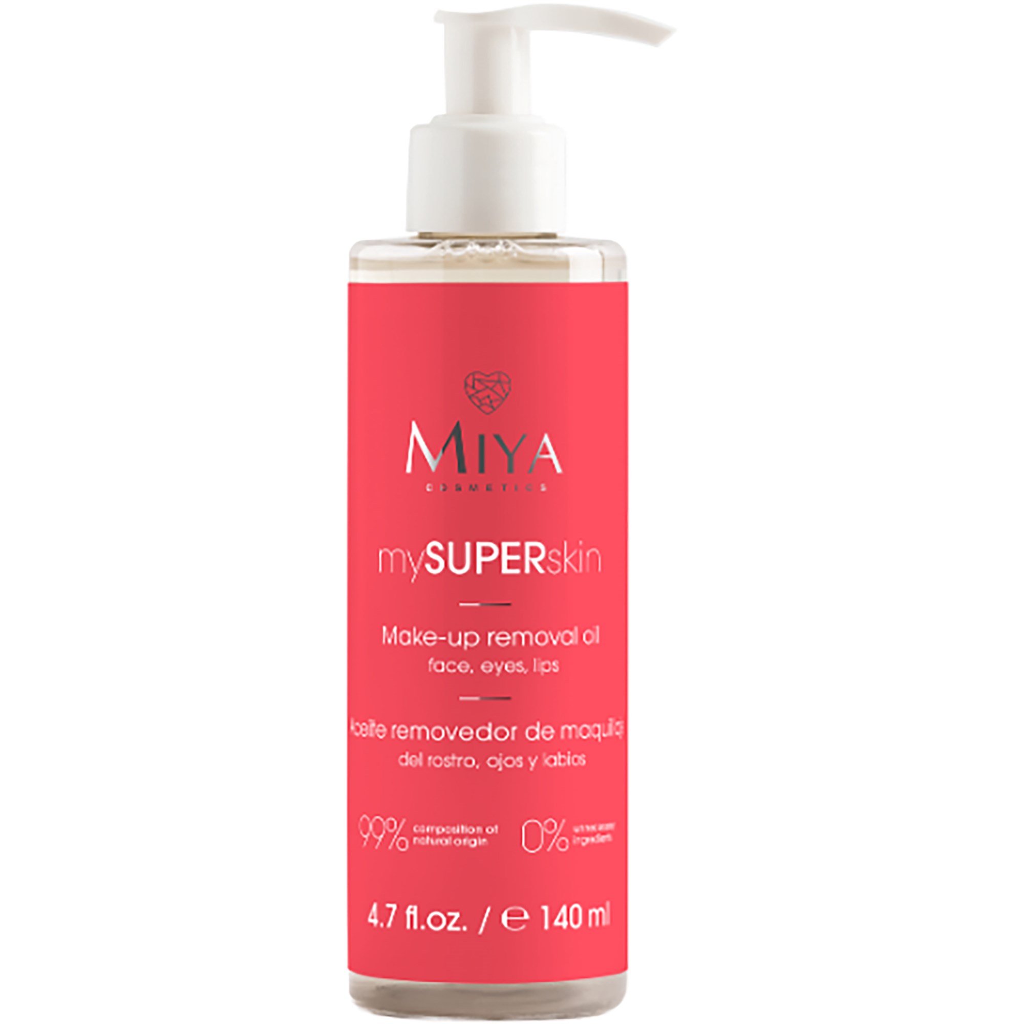 Miya Mysuperskin Make-Up Removal Oil Face, Eyes And Lips 140 ml