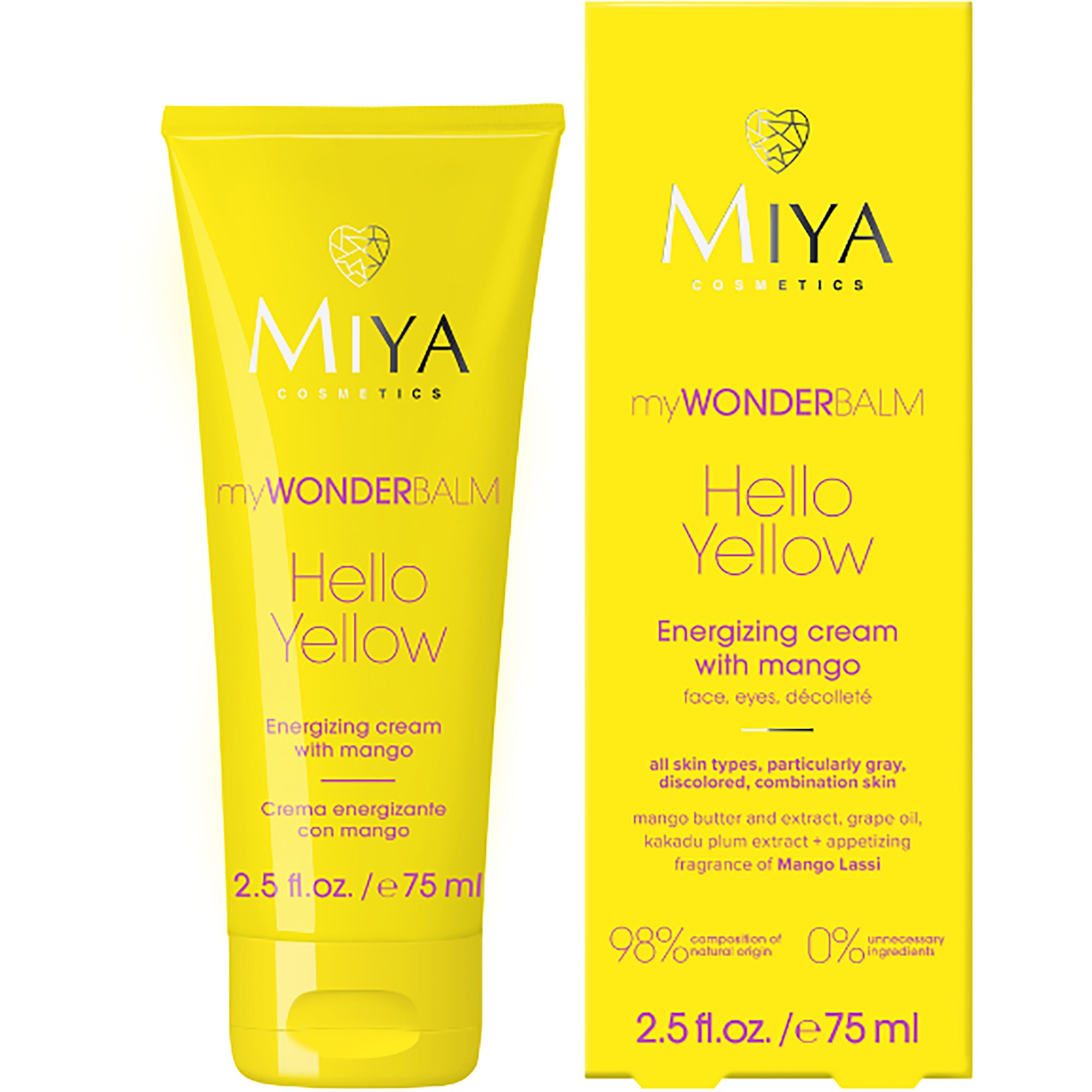 Miya myWONDERBALM Hello Yellow Energizing Cream Mango 75 ml