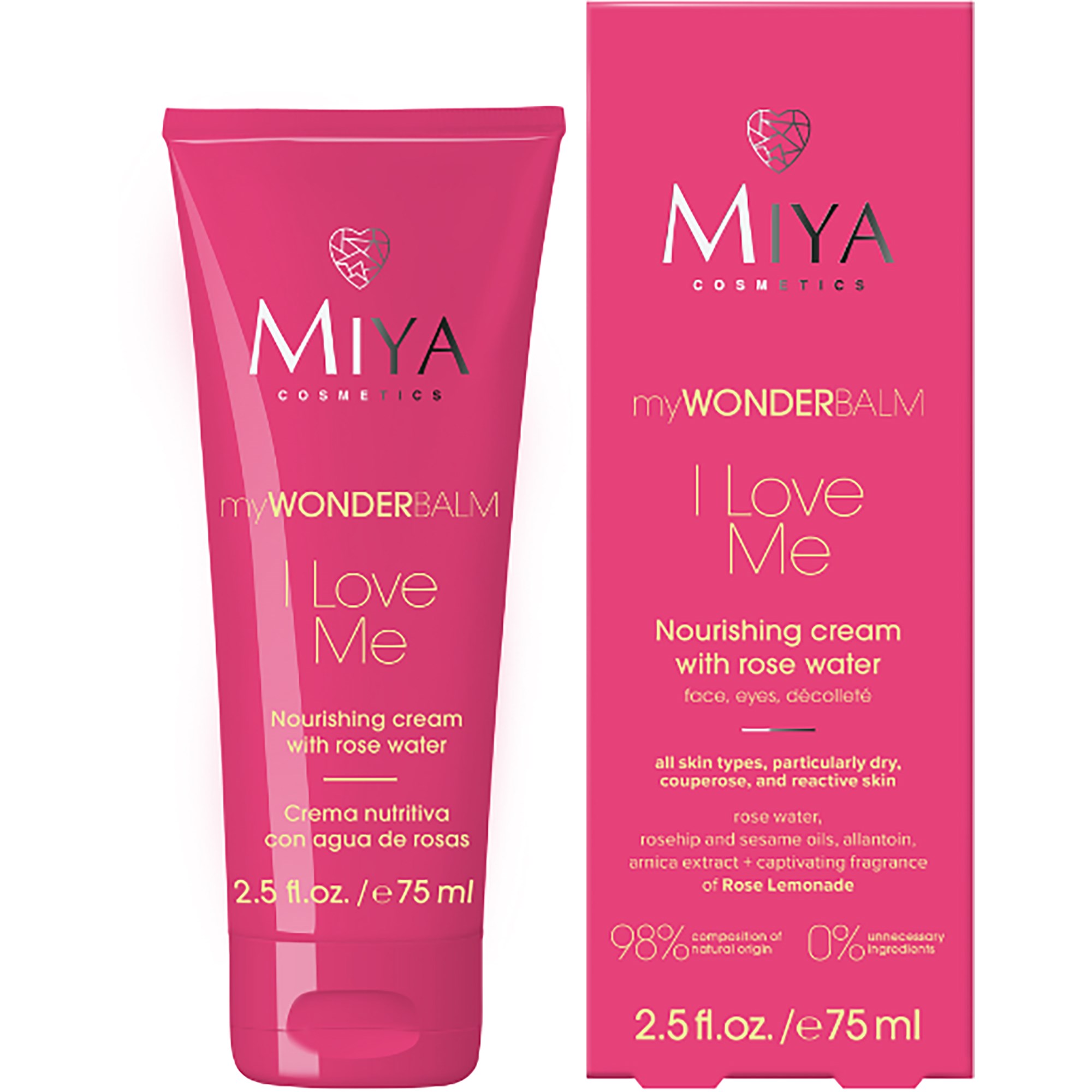 Miya myWONDERBALM I Love Me Nourishing Cream Rose Water 75 ml