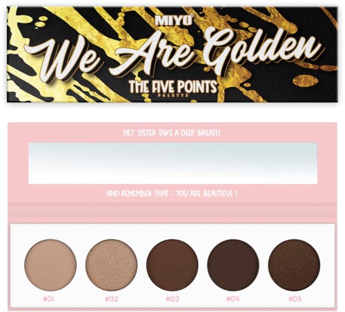 MIYO Cienie do powiek Five Points Palette 1 We Are Golden