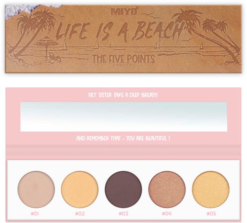MIYO Cienie do powiek Five Points Palette 18 Life Is Beach