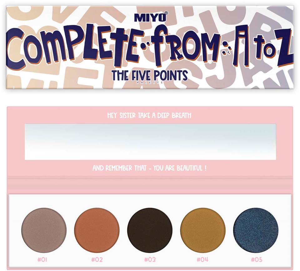 MIYO Five Points Paletts Eyeshadows 23 Complete From A To Z