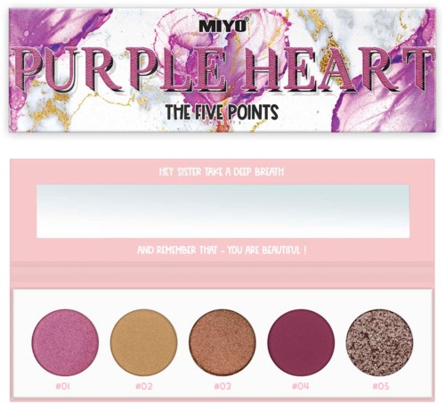 MIYO Cienie do powiek Five Points Palette 27 Purple Heart