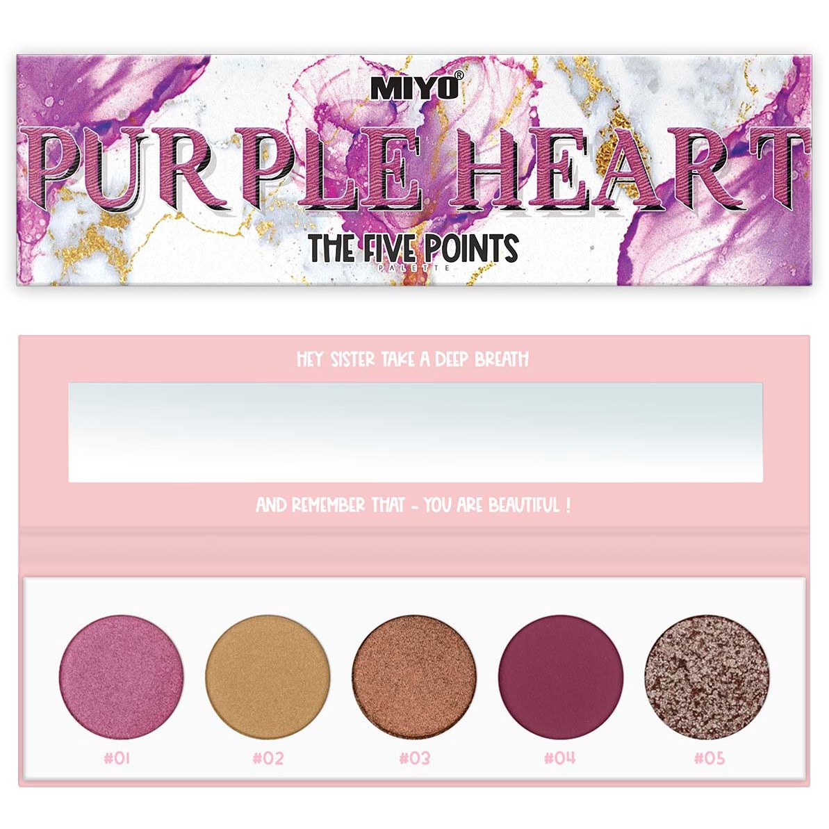 Läs mer om MIYO Five Points Paletts Eyeshadows 27 Purple Heart