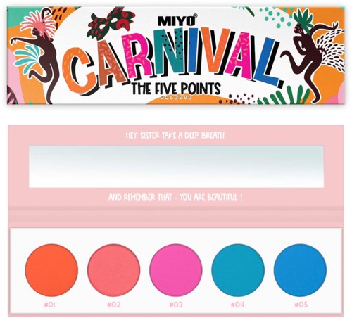 MIYO Cienie do powiek Five Points Palette 6 Carnival