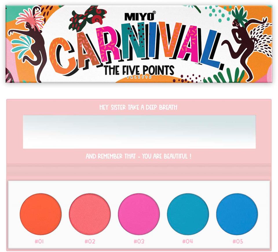 MIYO Five Points Paletts Eyeshadows 6 Carnival