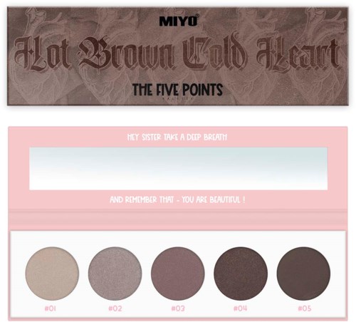 MIYO Cienie do powiek Five Points Palette 9 Hot Brown Cold Heart