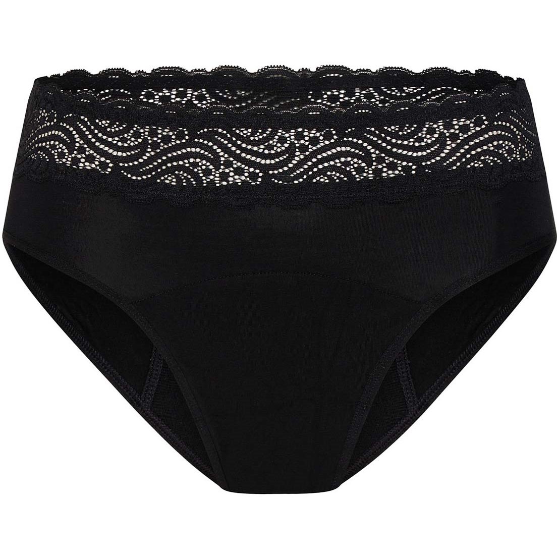 Modibodi Sensual Hi Waist Bikini Heavy-Overnight Black 14 L