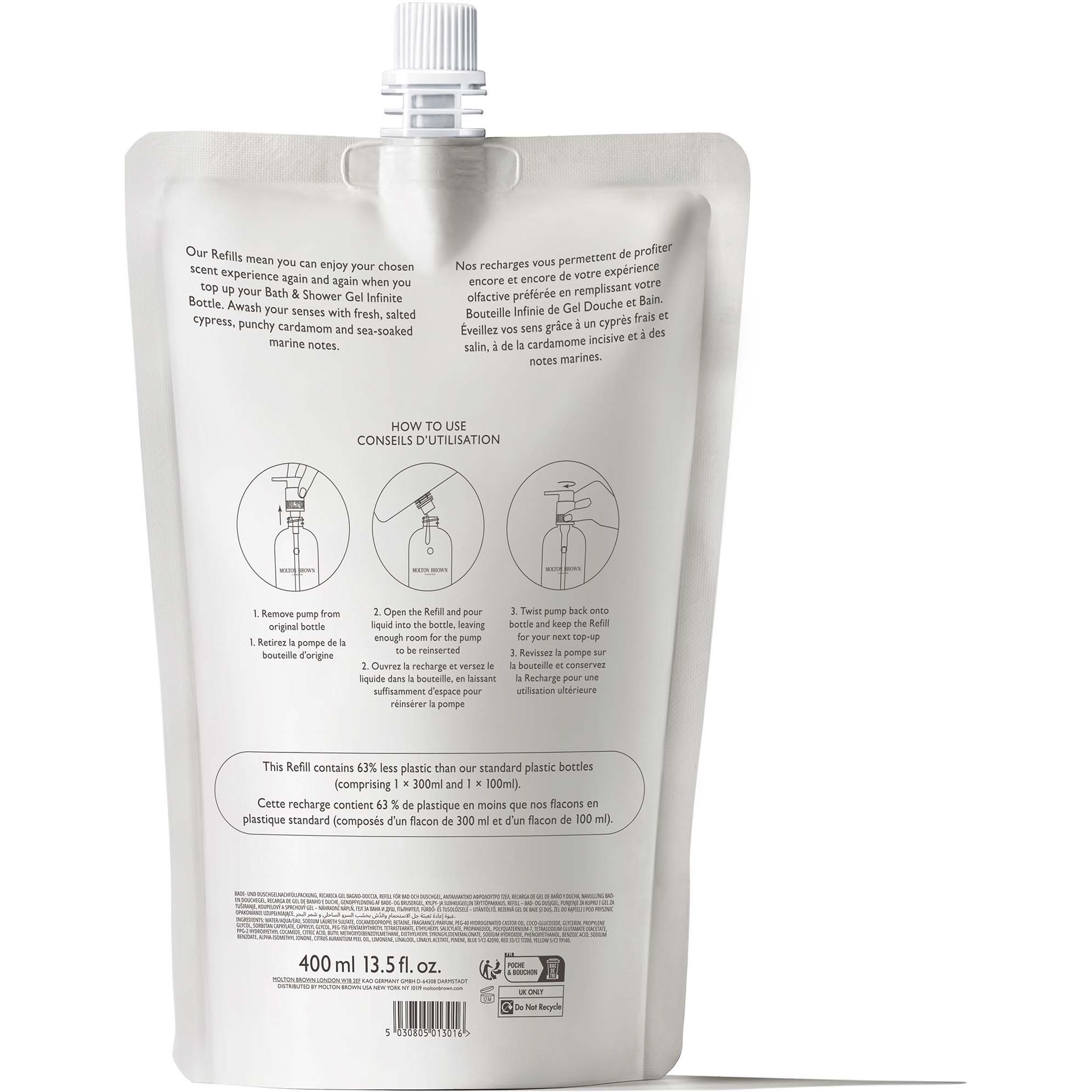 Alternativ bild 1 för Molton Brown Coastal Cypress & Sea Fennel Bath & Shower Gel Refill 400