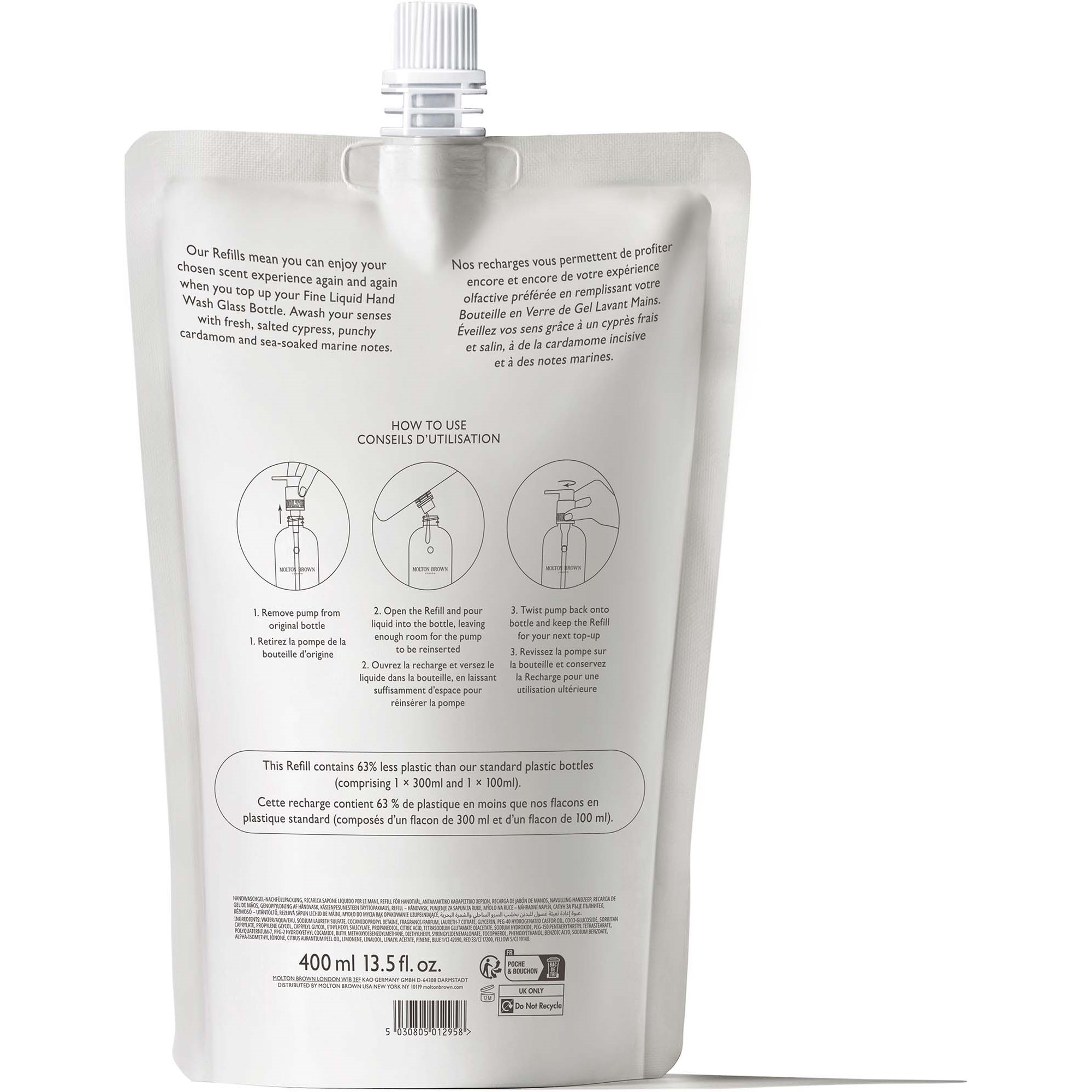 Alternativ bild 1 för Molton Brown Coastal Cypress & Sea Fennel Fine Liquid Hand Wash Refill