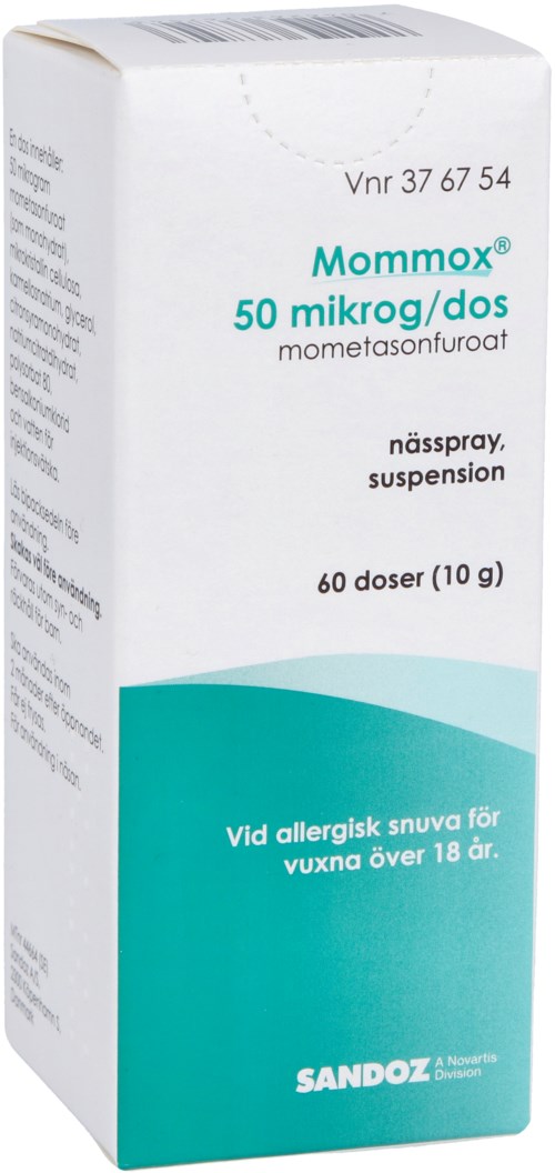 Mommox Nässpray 50mg/dos 60 doser